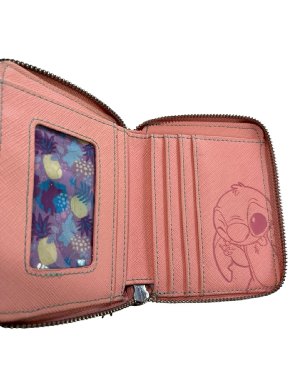 EUC Women's Loungefly Stitch Tie-Dye Wallet One Size Multicolor Pink - Picture 6 of 8